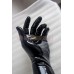 (DM8274)100% natural latex Pure handmade rubber second skin gloves fetish wear